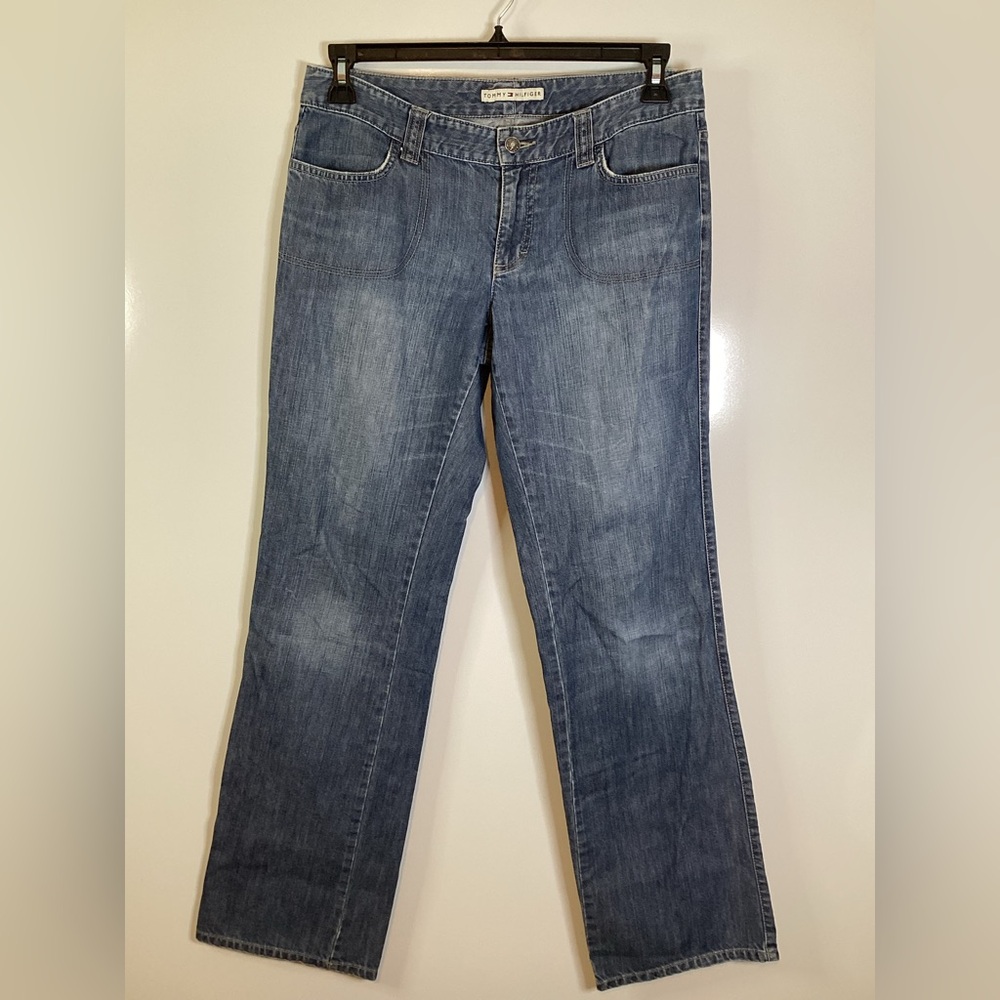 Tommy Hilfiger Women's Mid Rise Straight Leg Blue Jeans 2007 - Picture 2 of 9
